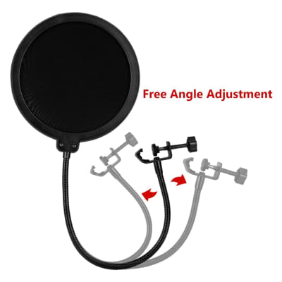 For Creators Mic Pop Filter Compatible With Blue Yeti, Yeti X, Yeti Pro, Yeti Nano, Snowball Ice, Snowball, Microphone Filter Shield, Wind Pop Screen, Antipop Mask With C-Clamp image 3