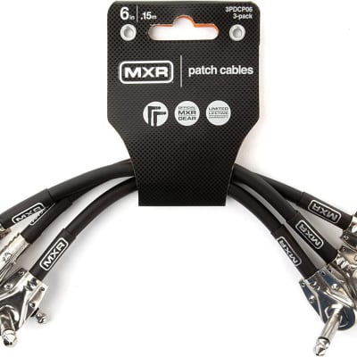 MXR - 3PDCP06 - Pedalboard Patch Cable - Right Angle to Same - 6in. - Pack of 3 image 1