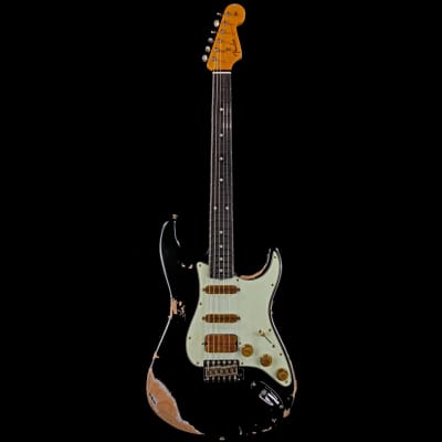 Fender Custom Shop Alley Cat Stratocaster 2.0 Heavy Relic Rosewood Board HSS Vintage Trem Black image 4