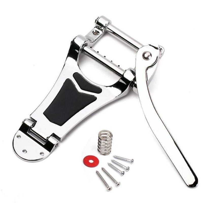 Archtop Hollow SemiHollow Jazz Guitar Chrome Vibrato Tremolo Reverb