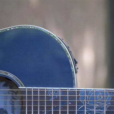 Takamine LTD 2021 Blue Rose - Charcoal Blue Gradation | Reverb
