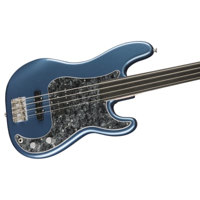 Fender Tony Franklin Fretless Precision Bass w/Hipshot Drop-D Xtender - Lake Placid Blue image 2