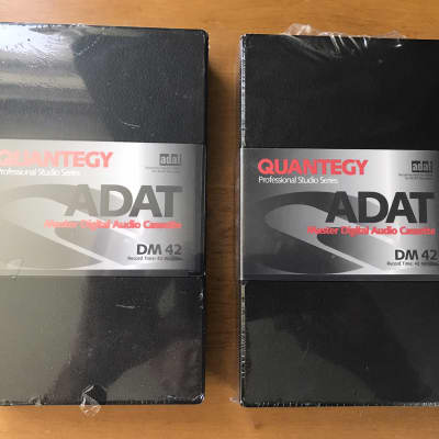 Lot of 2 Quantegy ADAT DM 42 professional studio VHS tapes for use with ADAT machines - new, wrapped image 1