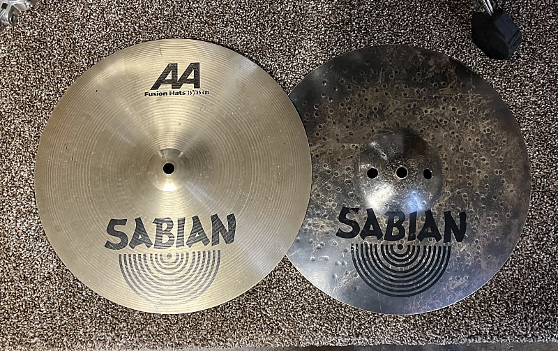 Sabian AA/AAX 13" Fusion HiHat Cymbals (Pair) Reverb