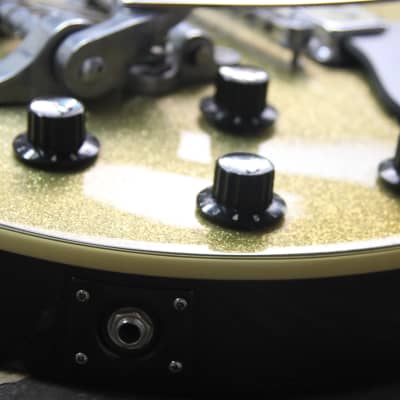DeArmond M75 Chamagne Sparkle Jazz Guitar Hard case! image 8