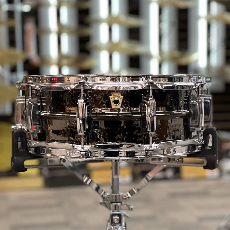 LUDWIG 14X5 BLACK BEAUTY HAMMERED BRASS SNARE DRUM image 1