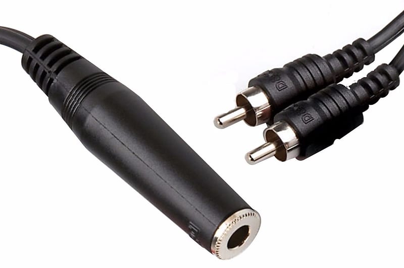 Hosa - YPR-131 - Mono 1/4" Female to 2 RCA Male Y-Cable - 6 inch image 1