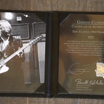 Unplayed! Gibson Custom Eric Clapton 1964 Firebird I Reverse Headstock Vintage Sunburst + COA OHSC image 5