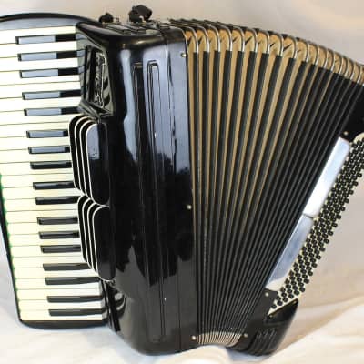 Black International Lira Super 50 Piano Accordion LMMH 41 120 | Reverb