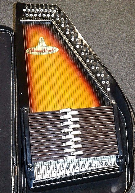Vintage RBI Chromaharp Auto Harp 15 Chord 36 String Sunburst CLEAN
