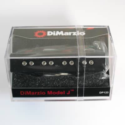 DiMarzio Model J Bass Bridge Black W/Nickel Poles DP 123L Long (Slightly Wider in Width Size) for sale