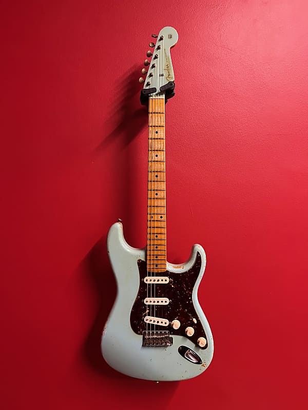 Fender Stratocaster Custom Shop '57 Relic Daphne Blue Matching Headstock del 2011 image 1