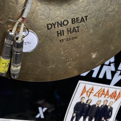 Rick Allen's Def Leppard, Autographed Zildjian-Hart 13" Dyno-Beat Hi Hat Trigger Cymbal PLUS Tour Artifacts. (#4004) ! image 7