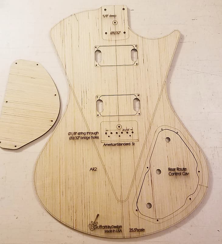 Guitarsbydesign Armada Strat Hybrid Guitar Body Template HH Reverb