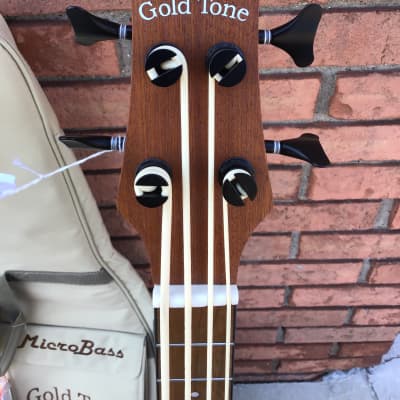 Gold Tone M-Bass Micro 23" Scale Acoustic/Electric Bass Natural with Gigbag image 2