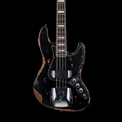 Fender Custom Shop Limited Edition Custom Jazz Bass Heavy Relic - Aged Black #68647 image 3