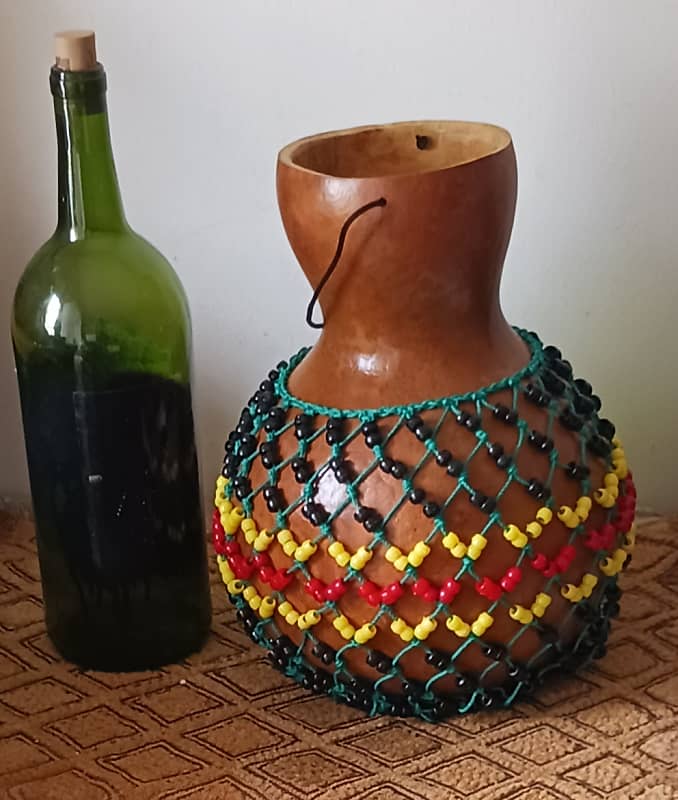 Sekere (large Yoruba-style netted gourd rattle) | Reverb