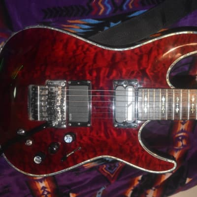 Schecter Hellraiser C-1 FR Sustainiac 2016 - Black Cherry | Reverb