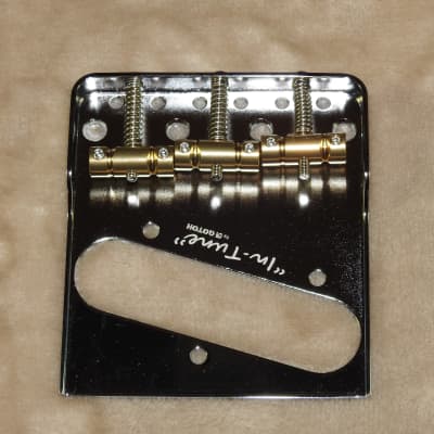 Gotoh BS-TC1S Chrome Finish Vintage Telecaster Bridge With In-Tune Brass Saddles Factory Packaging! image 5