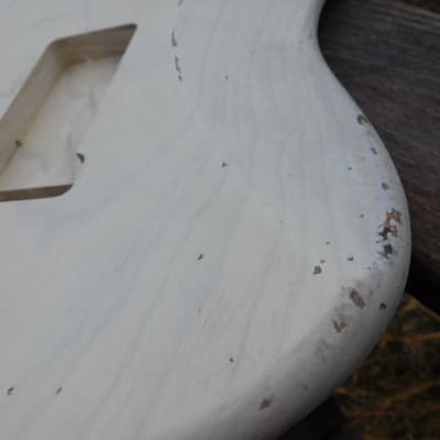 3lbs 12oz BloomDoom Nitro Lacquer Aged Relic White Blonde S-Style Vintage Custom Guitar Body image 15