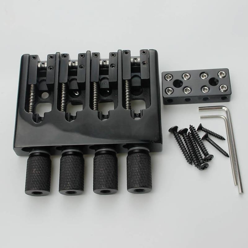 Black 4 String Headless Bass Adjustable Strings Bridge System Reverb