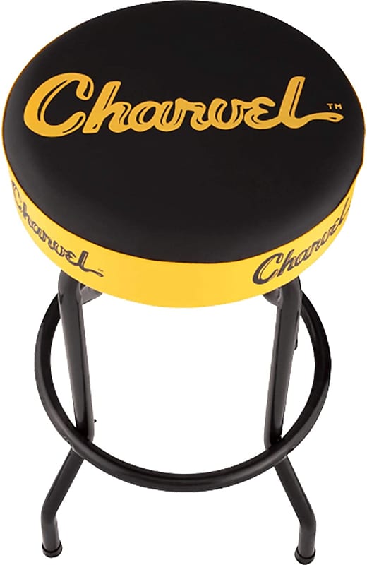Charvel Toothpaste Logo 30" Barstool BLACK/YELLOW Reverb