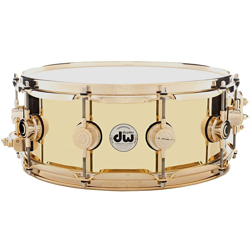 Drum Workshop Collectors Series 5.5x14 Snare Drum - Polished Brass Shell image 1