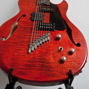 Wes Lambe 8GT 2013 - Novax-style Charlie Hunter 8 String Fanned Fret Dual Output Hollow Guitar/Bass image 25