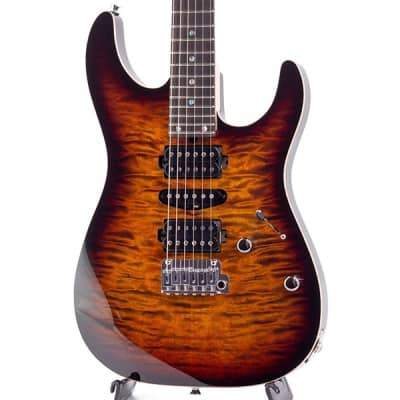 T's Guitars DST-Pro24 Quilt Maple Top(Tiger Eye Burst) w/Buzz Feiten Tuning System for sale