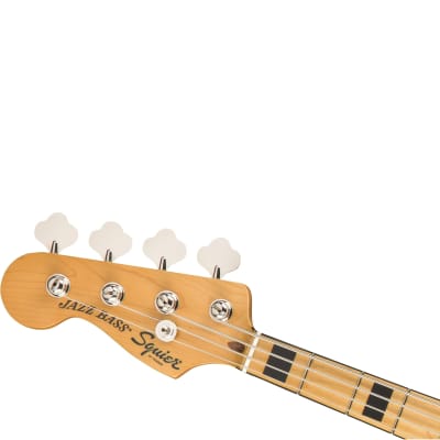 Squier Classic Vibe 70s Jazz Bass, Black, Left-Handed, Maple Fingerboard image 5