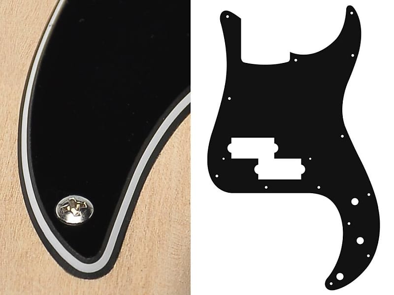 Pickguard Bass PB 3lagig schwarz Reverb