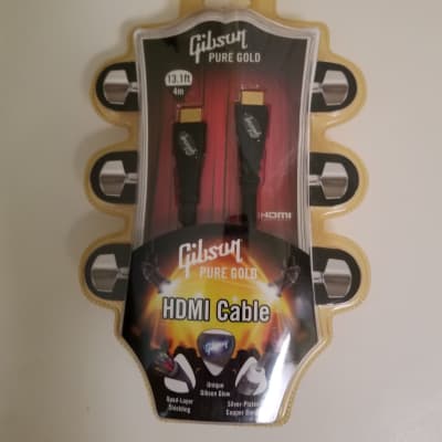 Gibson Pure Gold HDMI cable with Gibson logo light for sale