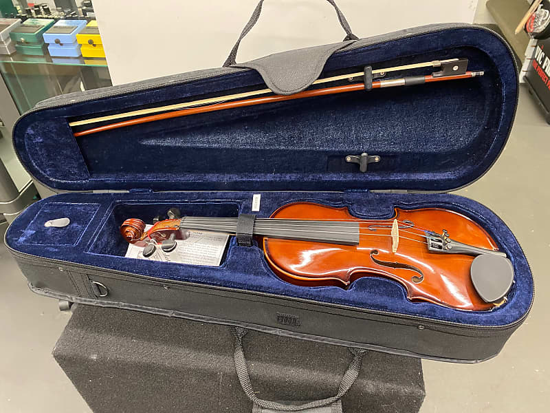 Palatino VN-450-1/2 Allegro Ebony 1/2-Size Violin Outfit w/ Case, Bow image 1