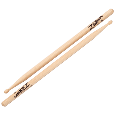 Zildjian 2BWN Hickory Series 2B Wood Tip Drum Sticks