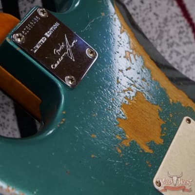 Fender Custom Shop Limited Edition 1959 59' Roasted Stratocaster Heavy Relic Aged Sherwood Green Metallic image 13