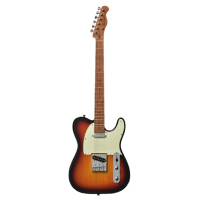 Bacchus BTE-1-RSM/M-3TS Universe Series Roasted Maple Electric Guitar, 3 Tone Sunburst for sale