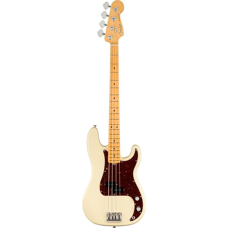 Fender American Professional II Precision Bass Guitar, Maple Fingerboard, Olympic White image 1