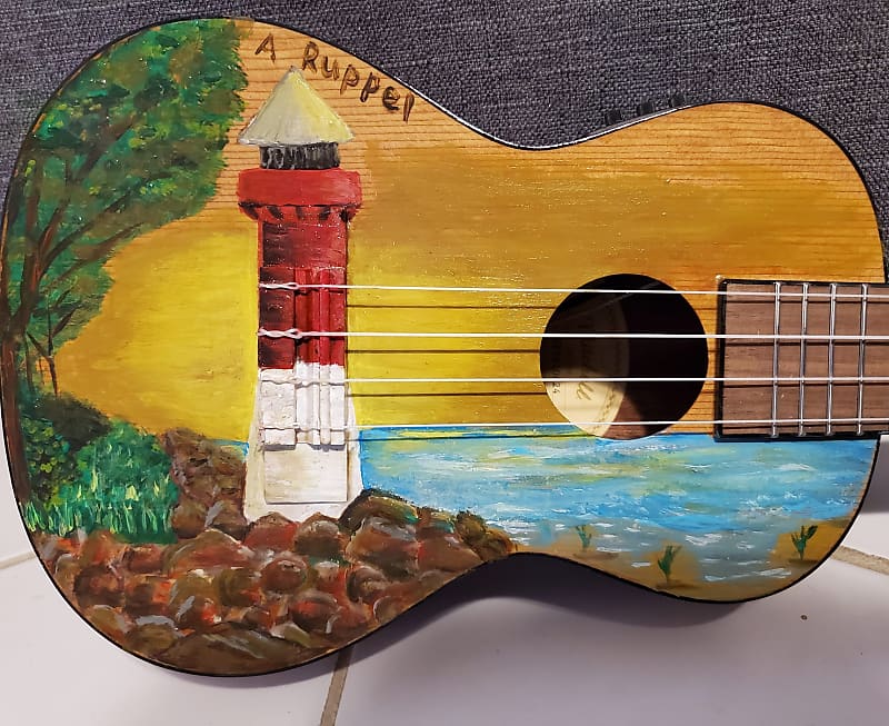 Handpainted Mitchell Mu50se Acoustic Electric Reverb