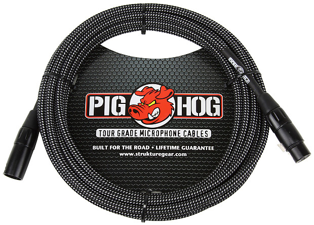 Pig Hog PHM20BKW Woven XLR Mic Cable - 20' image 1