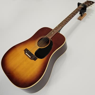 1968 Gibson J-45 ADJ Deluxe Cherry Sunburst Dreadnought Vintage Acoustic Guitar image 1