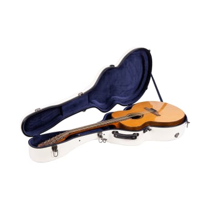 Crossrock Acoustic Super Jumbo Guitar Case fits Gibson SJ-200 & 12 strings Style Jumbo, Milky White image 4