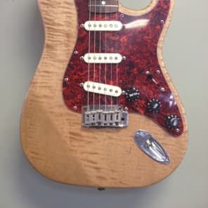 Custom Handmade Flame Maple Body Fender Strat w/ noisless pu image 2