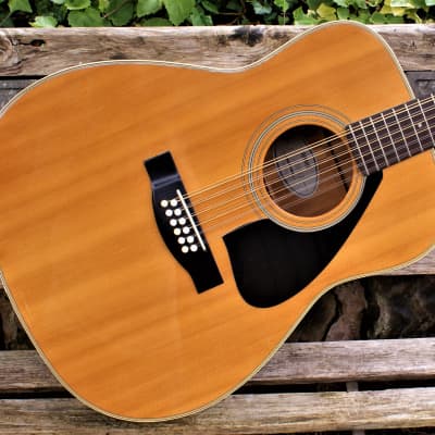 1980s Yamaha FG-420-12, 12 String Acoustic Guitar, Natural image 6