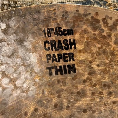 VIDEO! ULTRA THIN Unlathed RAW Masterwork TURK PAPER THIN Crash 18" ONLY 1154 g image 6