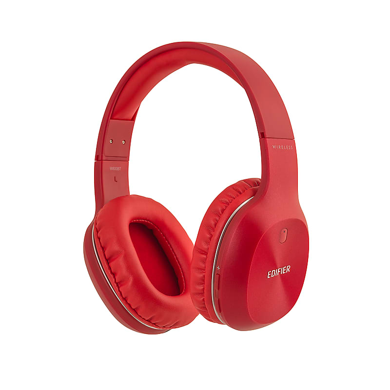 Edifier W800BT Wireless Bluetooth Lightweight Headphones Built-In Mic - Red image 1