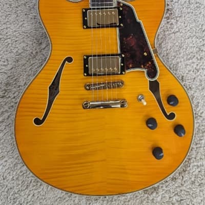 D'Angelico Excel DC Semi Hollow Guitar w/Case, Vintage Natural, DAEDCVNATGS image 3