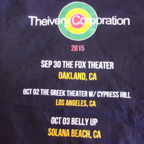 Cypress Hill + Thievery Corporation Vintage Concert T-shirt 2015 Black Adult XL 2 sided image 2