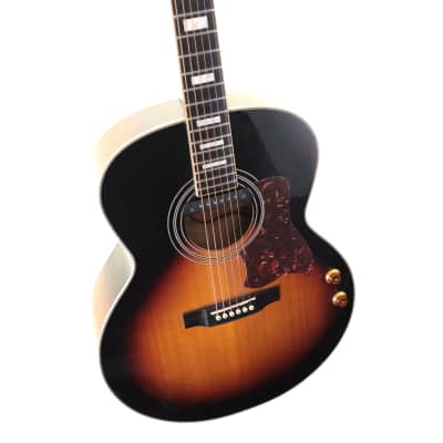 Freshman FAJ300DLX Electro Acoustic Guitar, 3 Tone Sunburst image 4
