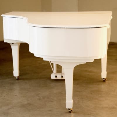 1978 Yamaha C7 Semi-Concert Grand Piano in Rare Polished White Vintage Original Professional Orchestral Concert Piano Hamamatsu Japan Factory image 8