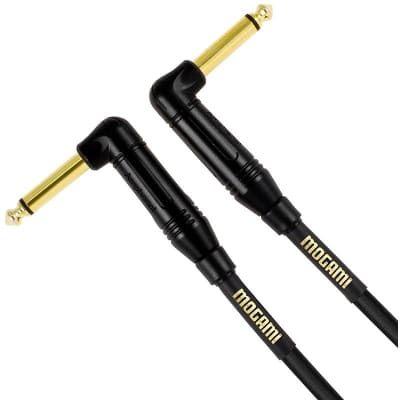 Mogami Gold Instrument Right-Angle 1/4" TS Pedal Cable - 3 ft image 11
